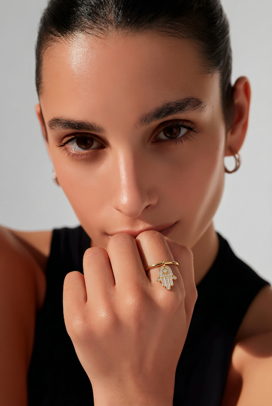 Diamond Hanging Hamsa Band