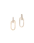 Diamond Paperclip Earrings