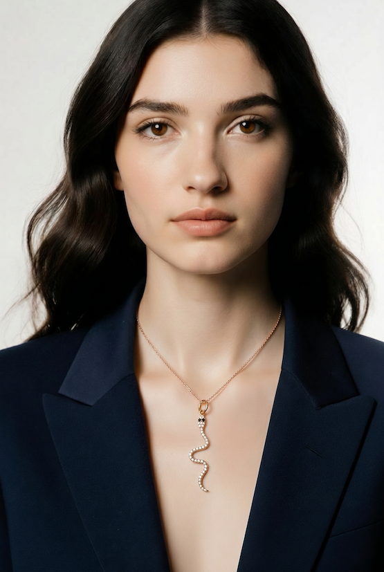 Diamond Snake Pendant