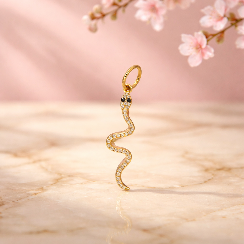 Diamond Snake Pendant