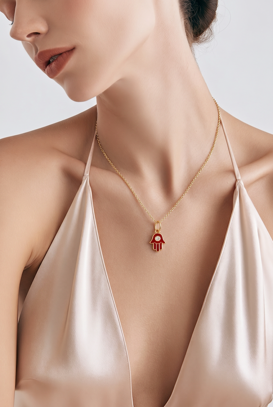 Diamond Hamsa Charm