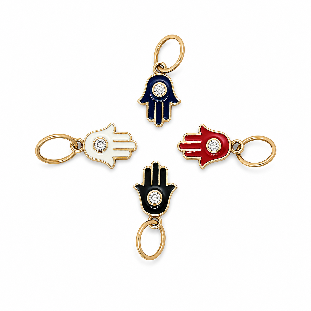 Diamond Hamsa Charm