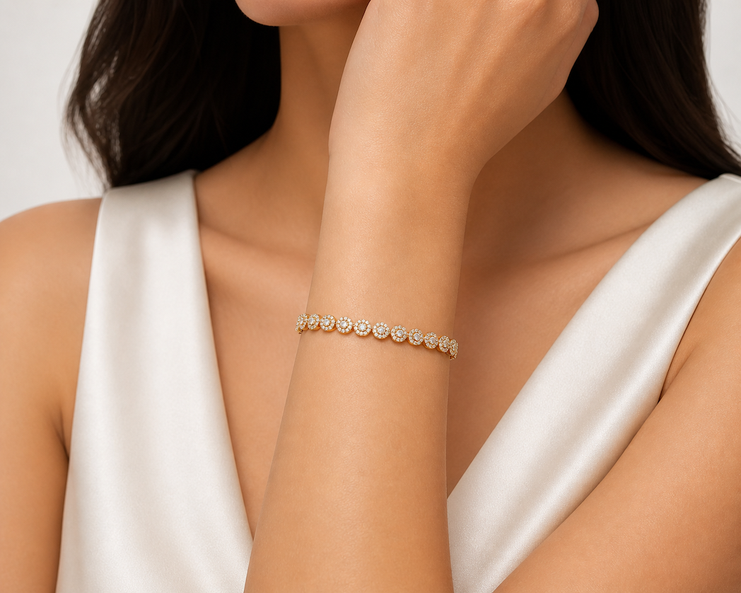 Diamond Flower Bracelet