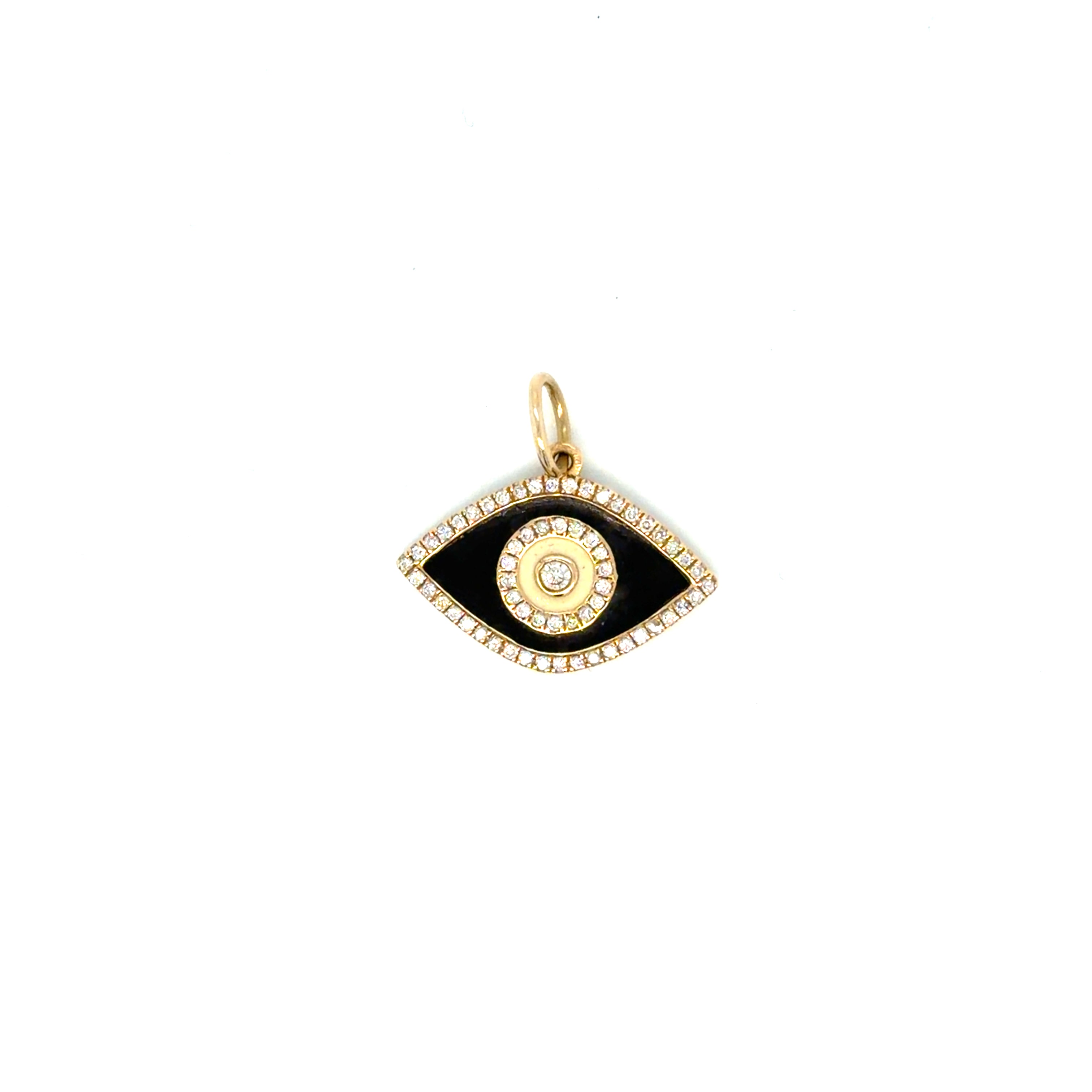 Diamond & Enamel Eye Pendant