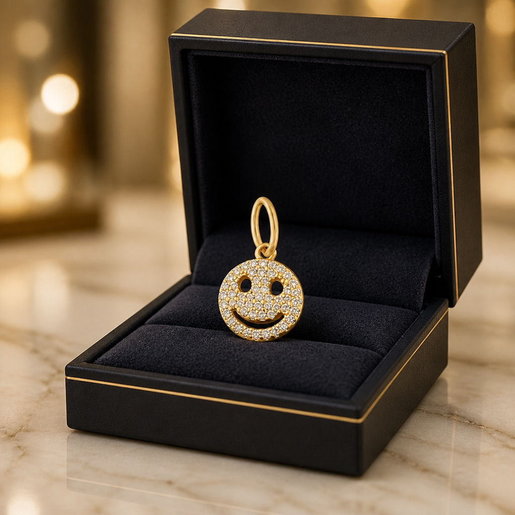 Diamond Smiley Charm