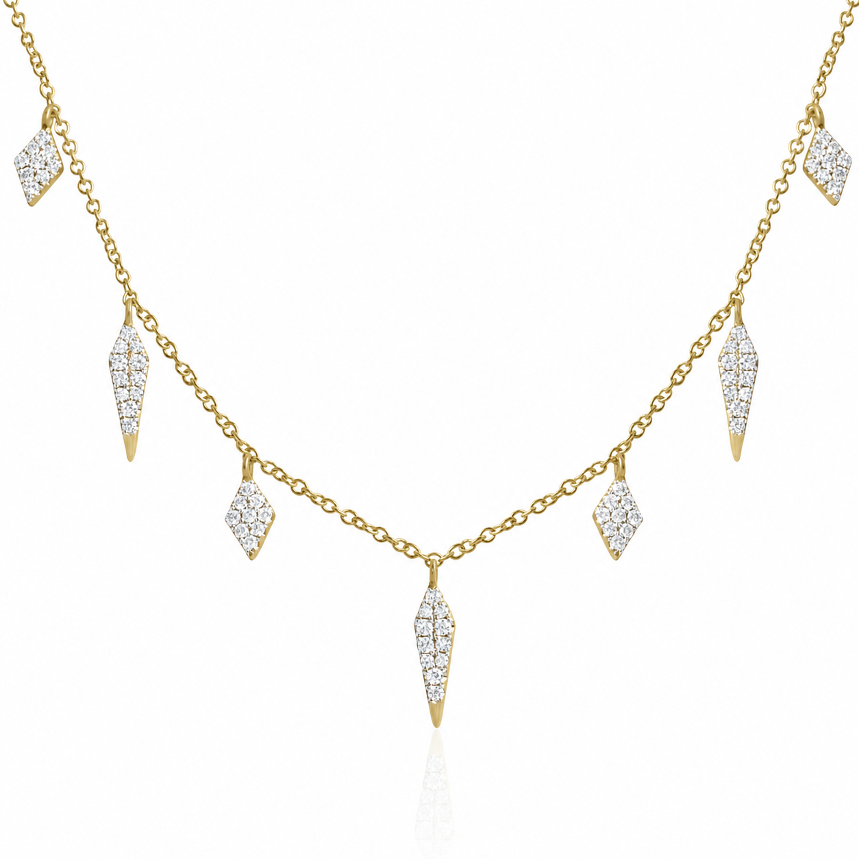 Diamond Spike Dagger Necklace