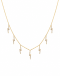 Diamond 7 Bolt Necklace